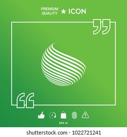 Earth logo design with stripes