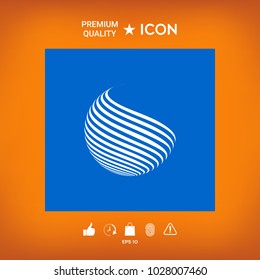Earth logo design with stripes