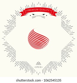 Earth logo design with stripes