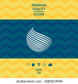 Earth logo design with stripes