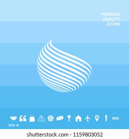 Earth logo design with stripes