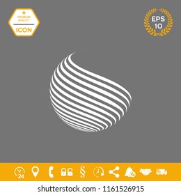 Earth logo design with stripes