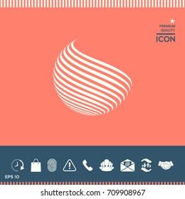 Earth logo design with stripes