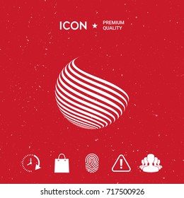 Earth logo design with stripes