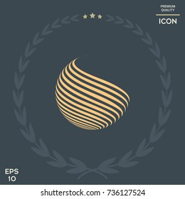 Earth logo design with stripes
