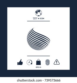 Earth logo design with stripes