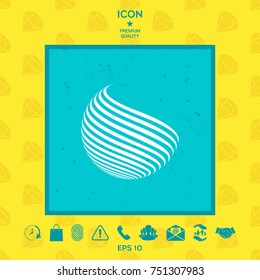 Earth logo design with stripes