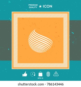Earth logo design with stripes