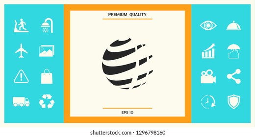 Earth logo design symbol. Graphic elements for your design
