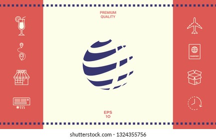 Earth logo design symbol. Graphic elements for your design