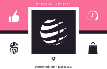 Earth logo design symbol. Graphic elements for your design