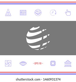 Earth logo design symbol. Graphic elements for your design