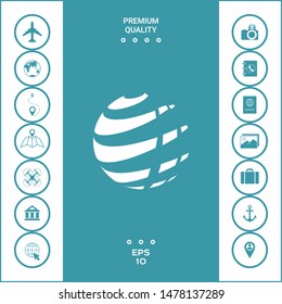 Earth logo design symbol. Graphic elements for your design