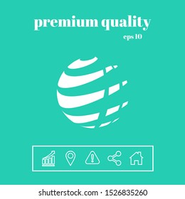 Earth logo design symbol. Graphic elements for your design