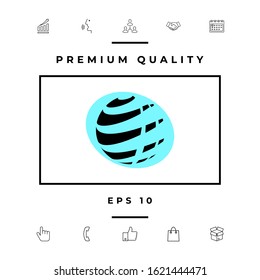 Earth logo design symbol. Graphic elements for your design