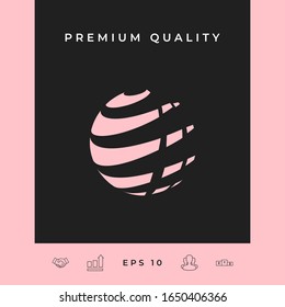 Earth logo design symbol. Graphic elements for your design
