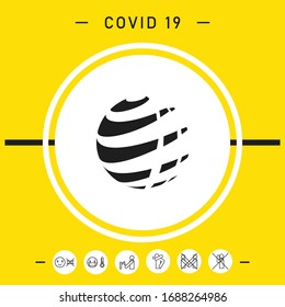 Earth logo design symbol. Graphic elements for your design