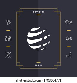 Earth logo design symbol. Graphic elements for your design
