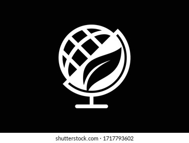 Plantilla de diseño del logotipo de la Tierra. Símbolo de signo de icono de globo