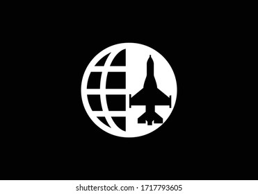 Earth logo design template. Globe icon sign symbol