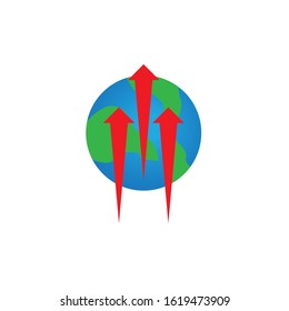 earth logo design template. save globe logo vector icon
