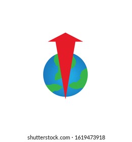 earth logo design template. save globe logo vector icon

