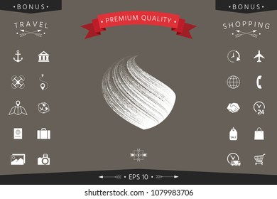Earth logo design with texture