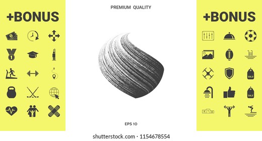 Earth logo design with texture