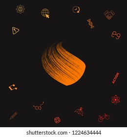 Earth logo design with texture. Graphic elements for your design