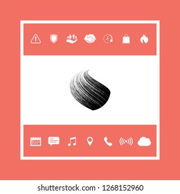 Earth logo design with texture. Graphic elements for your design