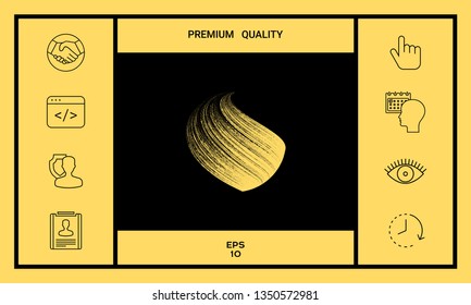 Earth logo design with texture. Graphic elements for your design