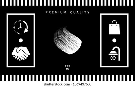 Earth logo design with texture. Graphic elements for your design