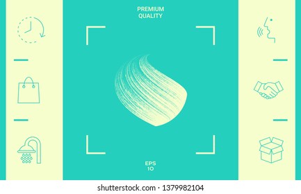 Earth logo design with texture. Graphic elements for your design