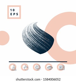 Earth logo design with texture. Graphic elements for your design