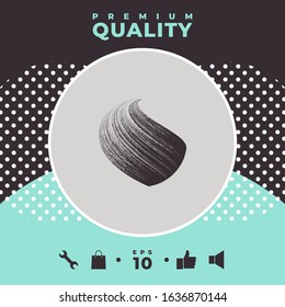 Earth logo design with texture. Graphic elements for your design