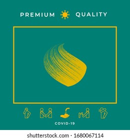 Earth logo design with texture. Graphic elements for your design