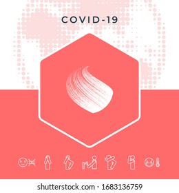 Earth logo design with texture. Graphic elements for your design
