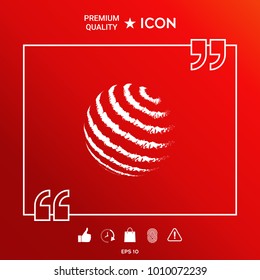 Earth logo design - textured stripes