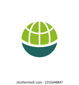 Earth logo design vector template