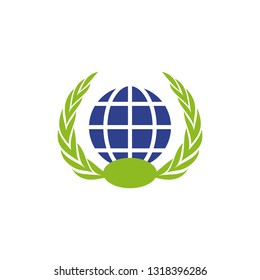 Earth logo design vector template
