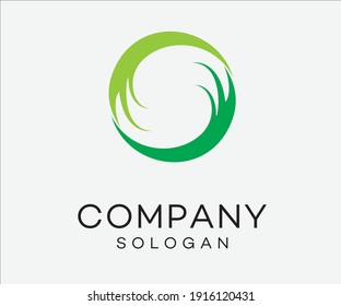 Earth logo, Eco, Green, Care, Landscaping,  Logo Design