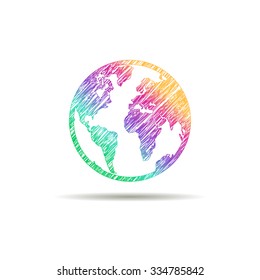  Earth logo. Globe logo icon. Abstract globe logo template. Round globe shape and earth globe symbol, technology icon, geometric globe logo.