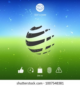 Earth logo with grunge effect