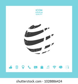 Earth logo with grunge effect