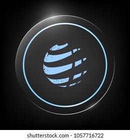Earth logo with grunge effect