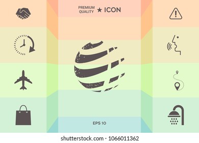 Earth logo with grunge effect