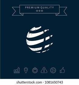 Earth logo with grunge effect