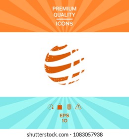 Earth logo with grunge effect