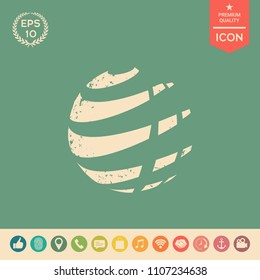 Earth logo with grunge effect