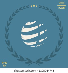 Earth logo with grunge effect